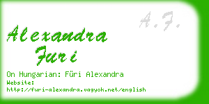 alexandra furi business card